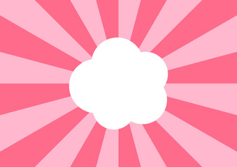 サンバースト　タイトル　かわいい　ピンク