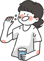 약먹음