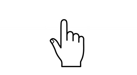 Fototapeta premium Hand pointing upward illustration