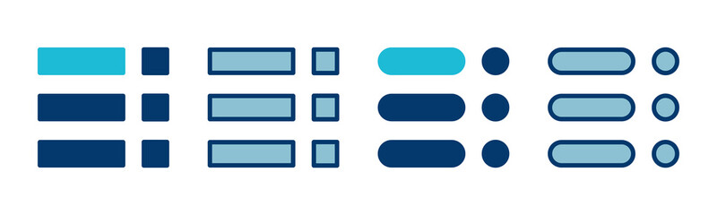 Menu Icon vector isolated on white background. web menu icon