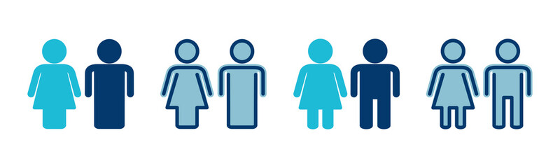 Man and woman icon vector isolated on white background. male and female symbol