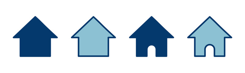 Home icon vector isolated on white background. House vector icon. Address