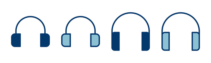 Headphone icon vector isolated on white background. Headphone vector icon. Call us