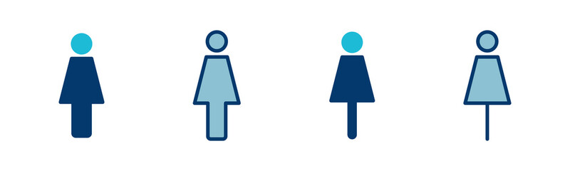 Female icon vector isolated on white background. woman icon vector