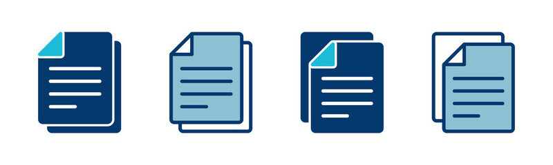 Document icon vector isolated on white background. Paper icon. File Icon