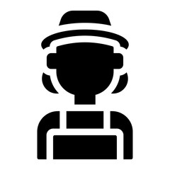 Obraz premium woman farmer vector icon