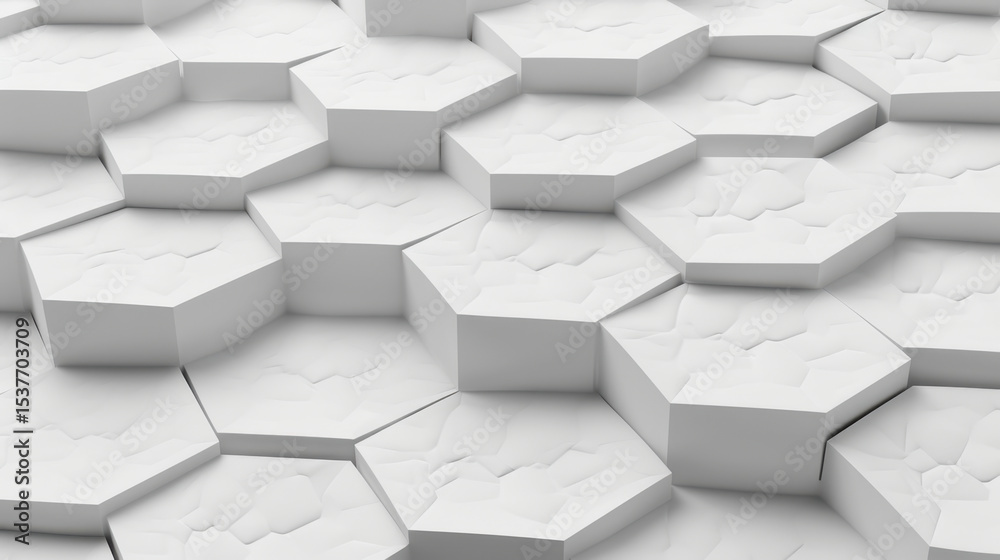Poster minimalistic hexagonal shapes create visually striking pattern in digital abstract design. clean lin