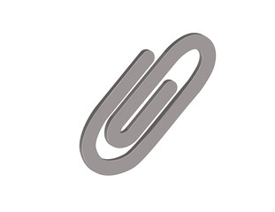Obraz premium Simple 3D clip icon. Transparent background. PNG format.