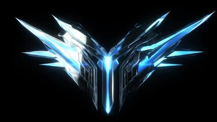 Futuristic background with dynamic abstract shapes and vibrant neon light effects - Powered by Adobe