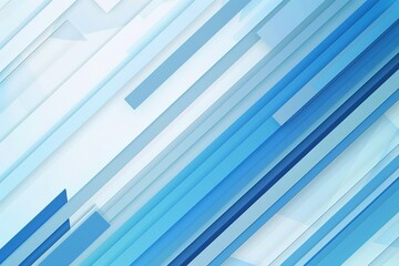 Abstract arrangement of diagonal blue and white stripes creating a modern graphic design