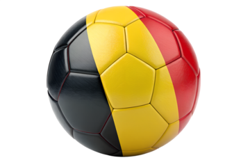 Belgium Soccer Ball Isolated On White Background Sports Theme