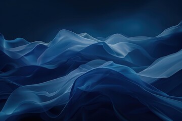 Obraz premium Abstract flowing waves in shades of blue create a sense of depth and movement