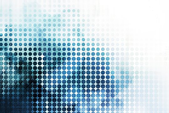 Abstract pattern of blue gradient circles against a textured white background