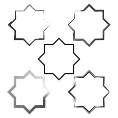 Star outline icon. Geometric sharp shape. Simple vector figure. White background sketch.