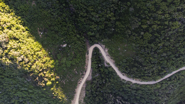 Summer Aerial Top Down Hiking Roads Views of Farmington Canyon Utah