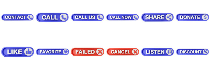 3d text box button speak talk conversation comment media icon set bundle illustration