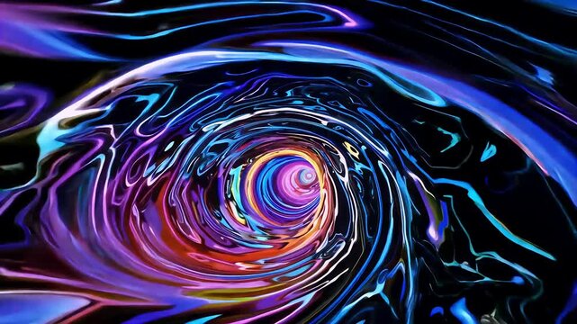 Explore abstract 3D hyperspace warp seamless loop animation evokingfuturistic journey colorful swirling tunnels invirtual reality setting space tunnel background science genesis wormhole galaxy speed