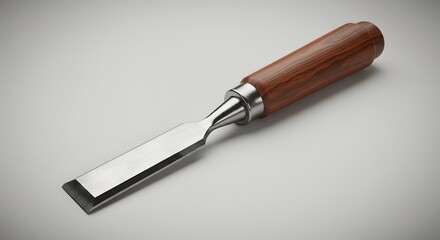 Fototapeta premium High-Quality Wood Chisel with Wooden Handle - Carpentry Tool