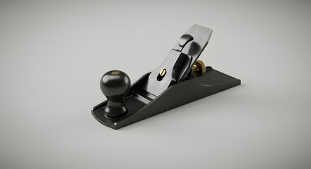 High-Resolution 3D Render of a Classic Wood Hand Plane