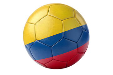 Fototapeta premium Colombia soccer ball isolated on transparent background 