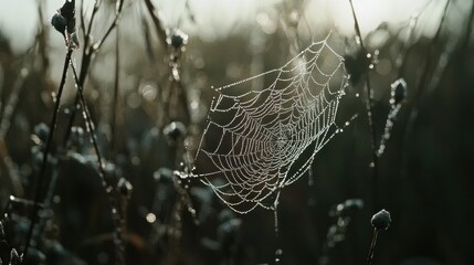 Dew-Kissed Web: A Glimpse into Nature's Intricate Artistic Expressions