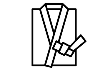 浴衣のシンプルアイコンベクターイラスト