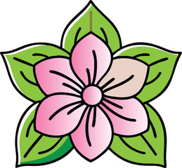 vector illustration of pink flower