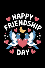 Creative Friendship Day Vector EPS with Typography Elements