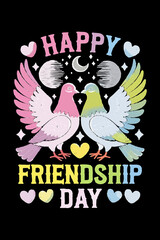 Creative Friendship Day Vector EPS with Typography Elements