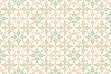 Elegant Pastel Starburst Geometric Seamless Pattern Design for Textile and Wallpaper Applications