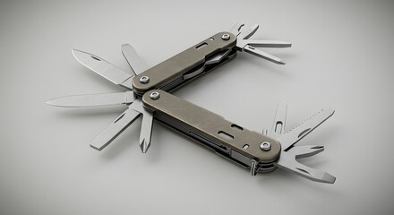 Multi-Tool Knife: Durable, Versatile Pocket Tool - 3D Render