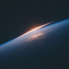 Earthrise Sunrise  Space View  Golden Hour  Planet Earth  Atmosphere