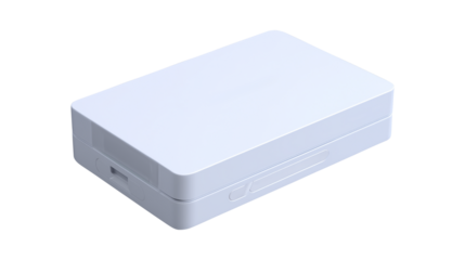 Modern smart home device white wireless router for internet connectivity