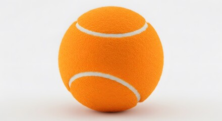 Bright Orange Tennis Ball A Vibrant Pop of Color for Sports Enthusiasts and Playful Designs