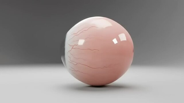 Realistic 3D rendering of a human eye showcasing intricate details and color variations