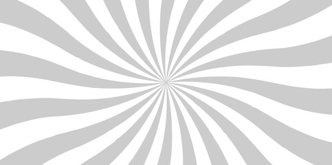 Retro abstract explosion white and gray vintage ray sunrise star sunbeam texture background. vector illustration circle light banner cartoon add design.	