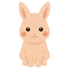 お座りしたウサギのイラスト