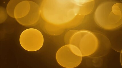 dreamy ambiance ofbokeh background filled golden light particles dancing ondark backdrop slow looping animation capturesbeautiful defocused photo effect perfect celebratory es 4K gold bokeh blur - Powered by Adobe