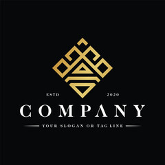 letter A luxury modern concept logo design vector template