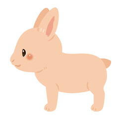 ウサギの横向きイラスト