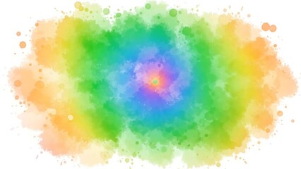 Colorful radial ink explosion forming rainbow watercolor splatter with soft blurry edges on clean white background. Abstract design concept
- Powered by Adobe