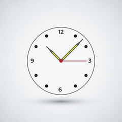 Wall Clock Simple Minimal Vector Logo Design