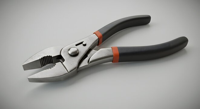 Fototapeta Professional Slip Joint Pliers with Black and Orange Handles - 3D Render