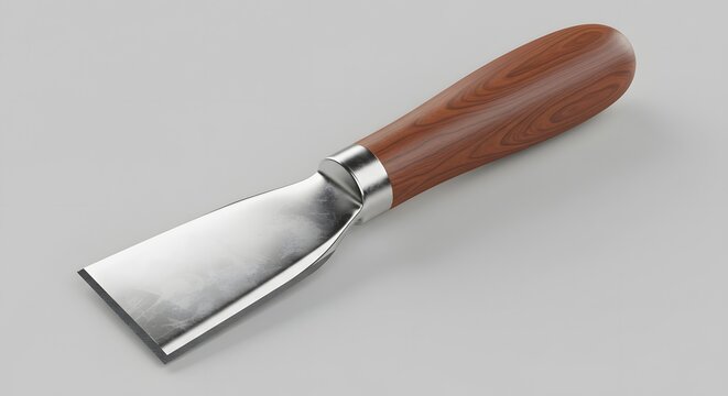 Fototapeta Professional Woodworking Putty Knife with Wooden Handle