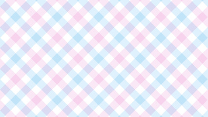 ピンクと水色の2色チェック柄背景壁紙 B、アスペクト比16；9	