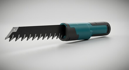 Reciprocating Saw: Teal and Black Power Tool 3D Render