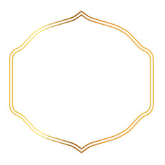 Islamic Gold Border Outline Arch and Mosque Dome Frame for Eid, Ramadan, and Greeting Card Decoration