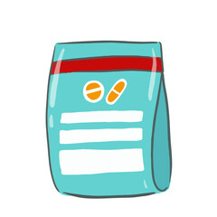 pill pouch vector illustration