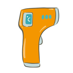 thermometer gun vector illustration