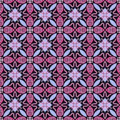 Fototapeta premium seamless floral pattern with navy background illustration